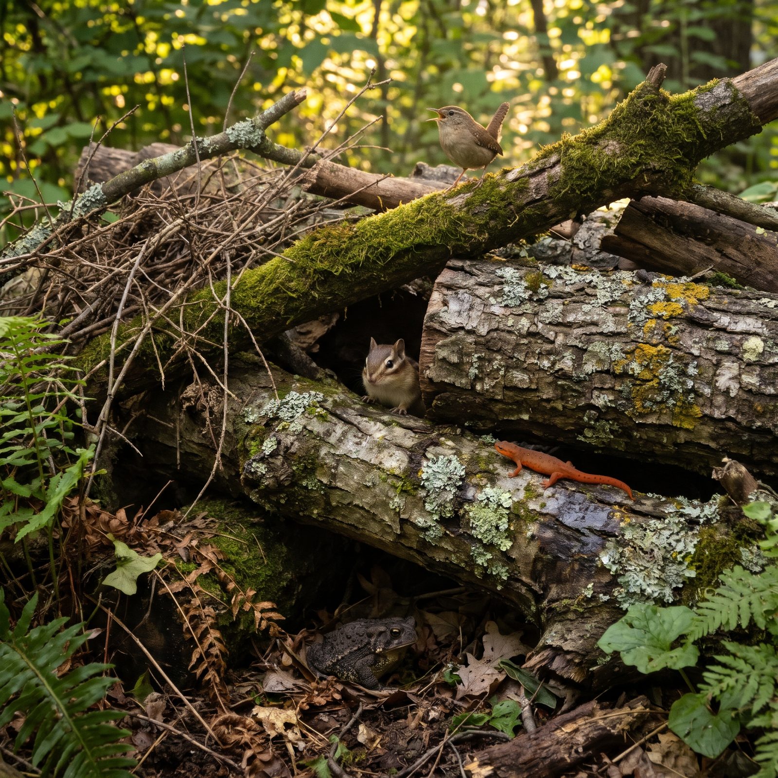 A Log and Brush Pile That Looks Like Nothing and Does Everything