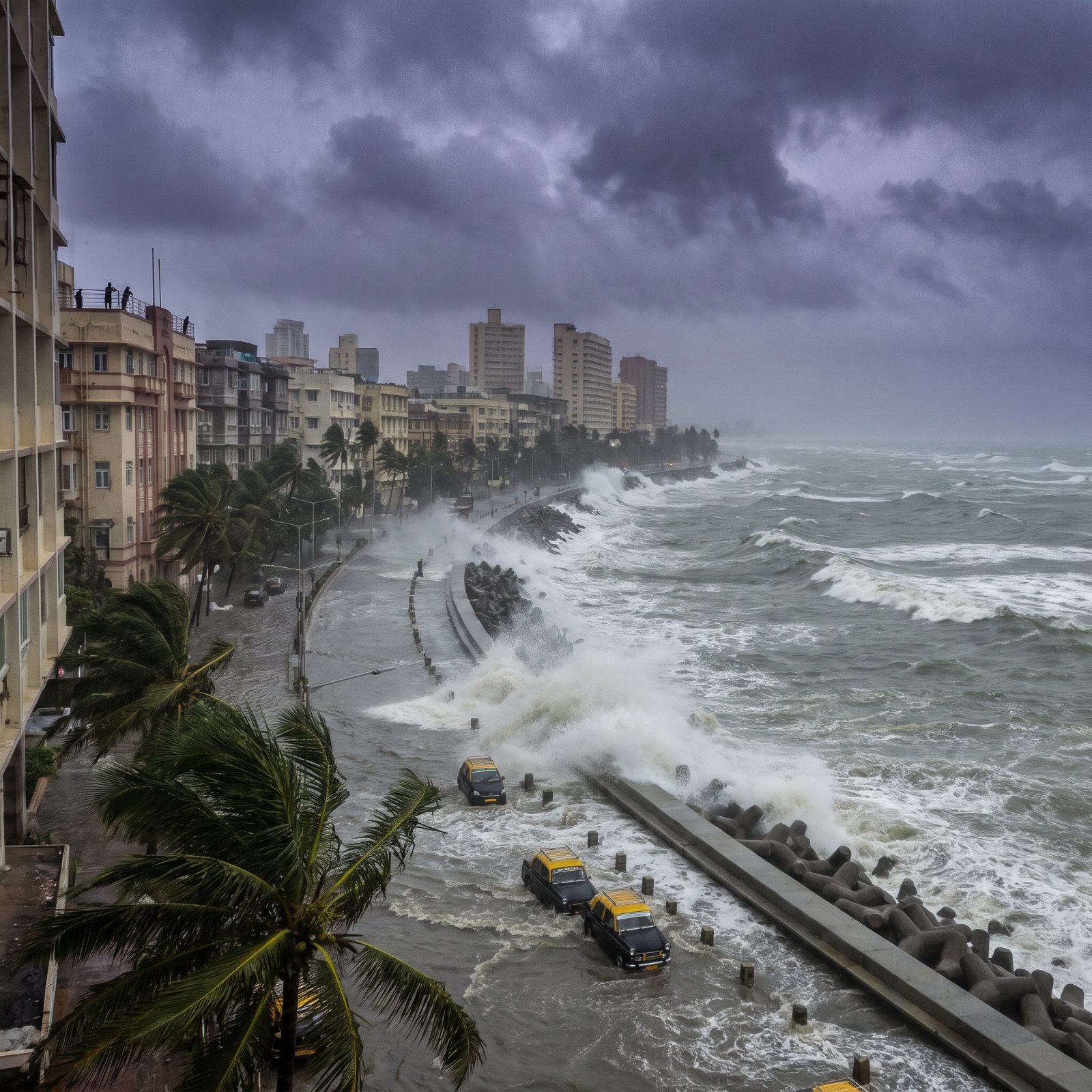 Mumbai's Marine Drive Erased by a Monster Cyclone