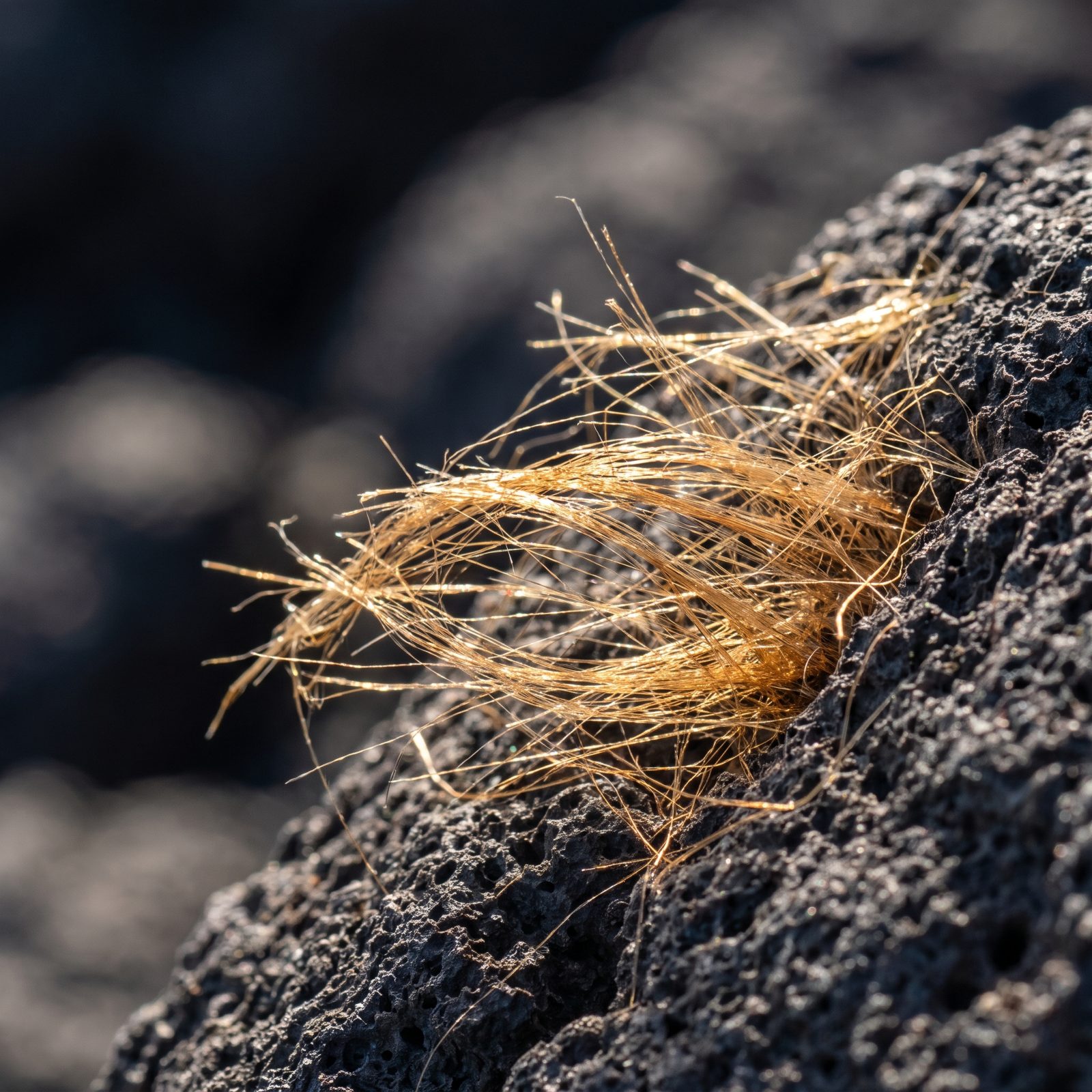 Pele's Hair: Glass Spun So Fine the Wind Carries It for Miles