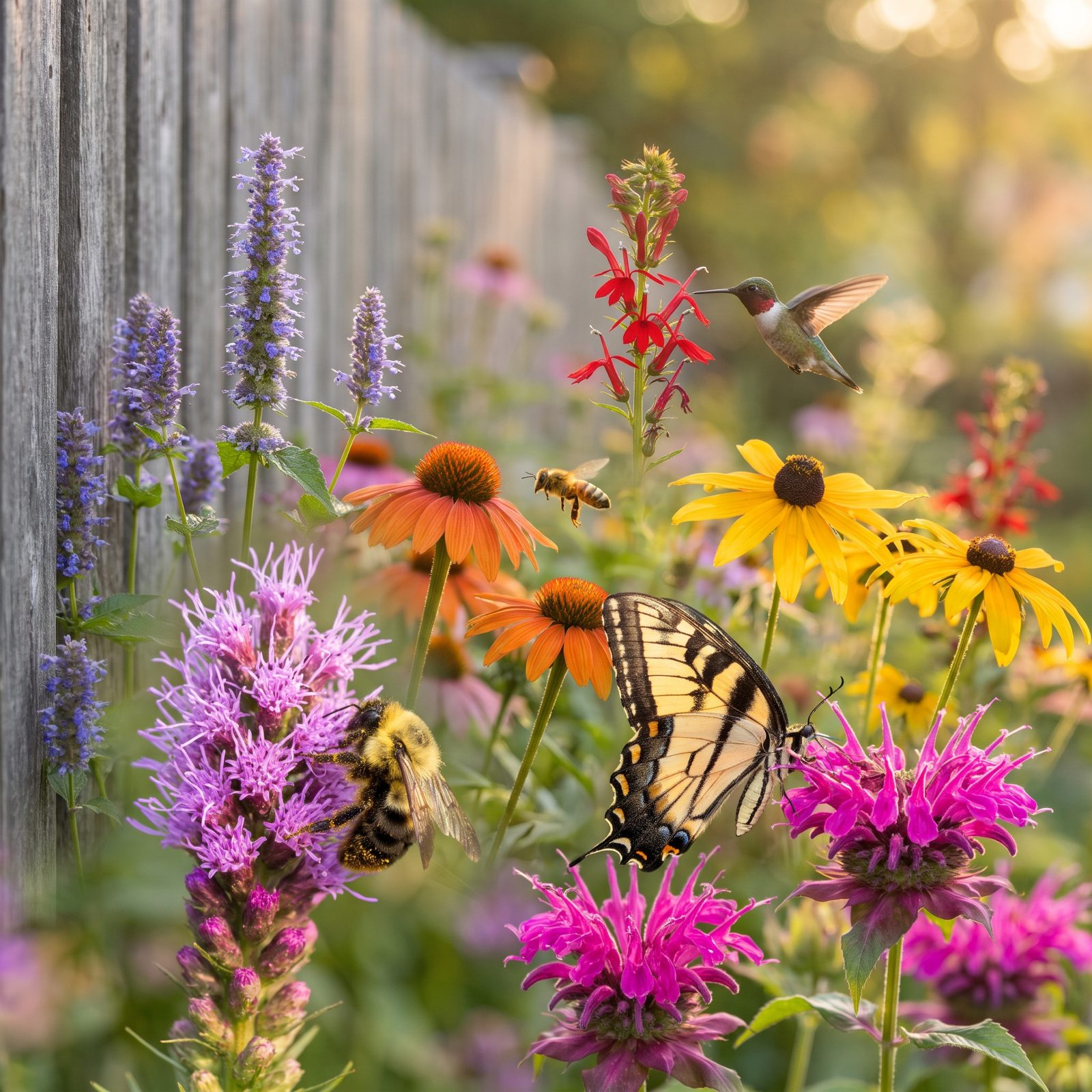 A Pollinator Border Humming From Spring to Frost