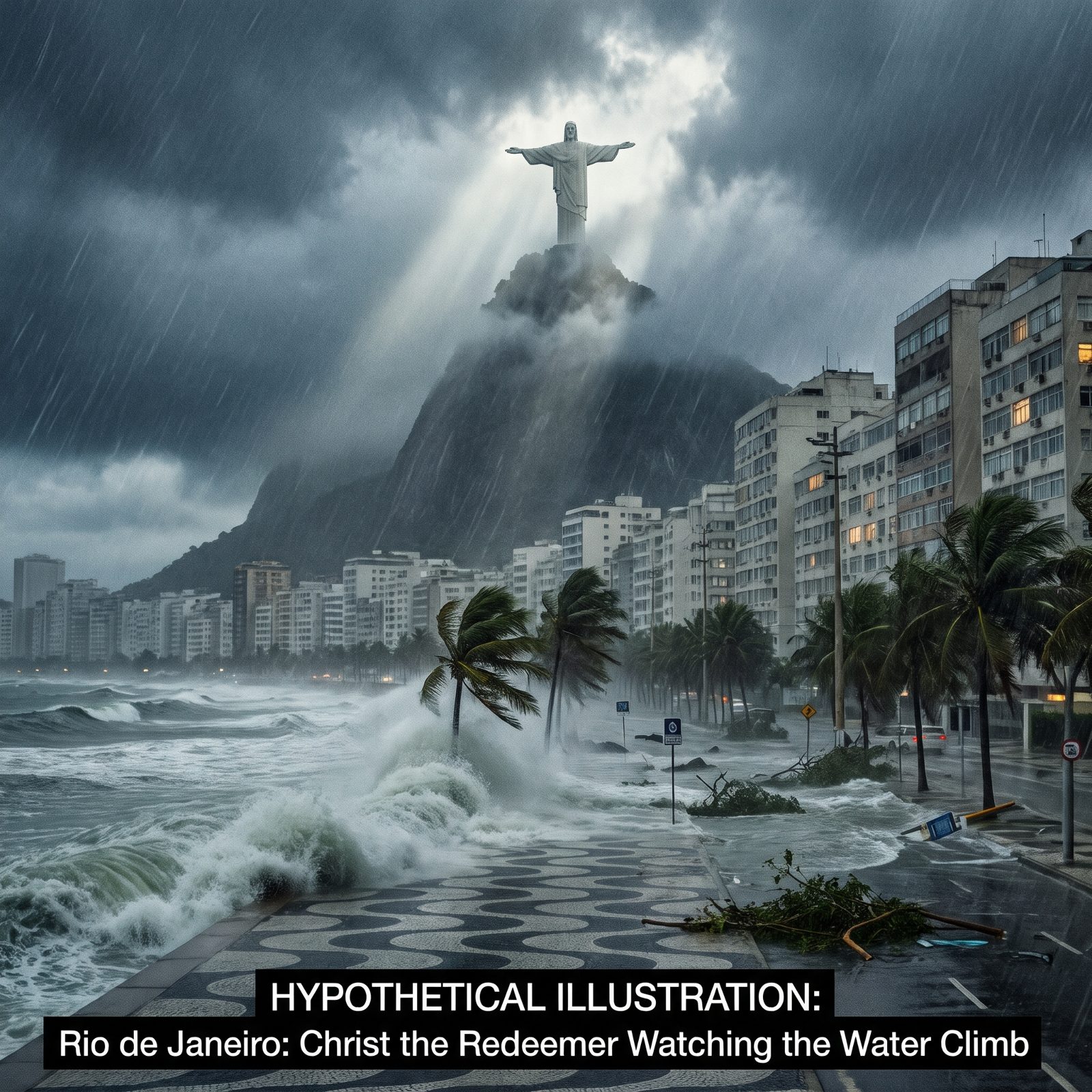 Rio de Janeiro: Christ the Redeemer Watching the Water Climb