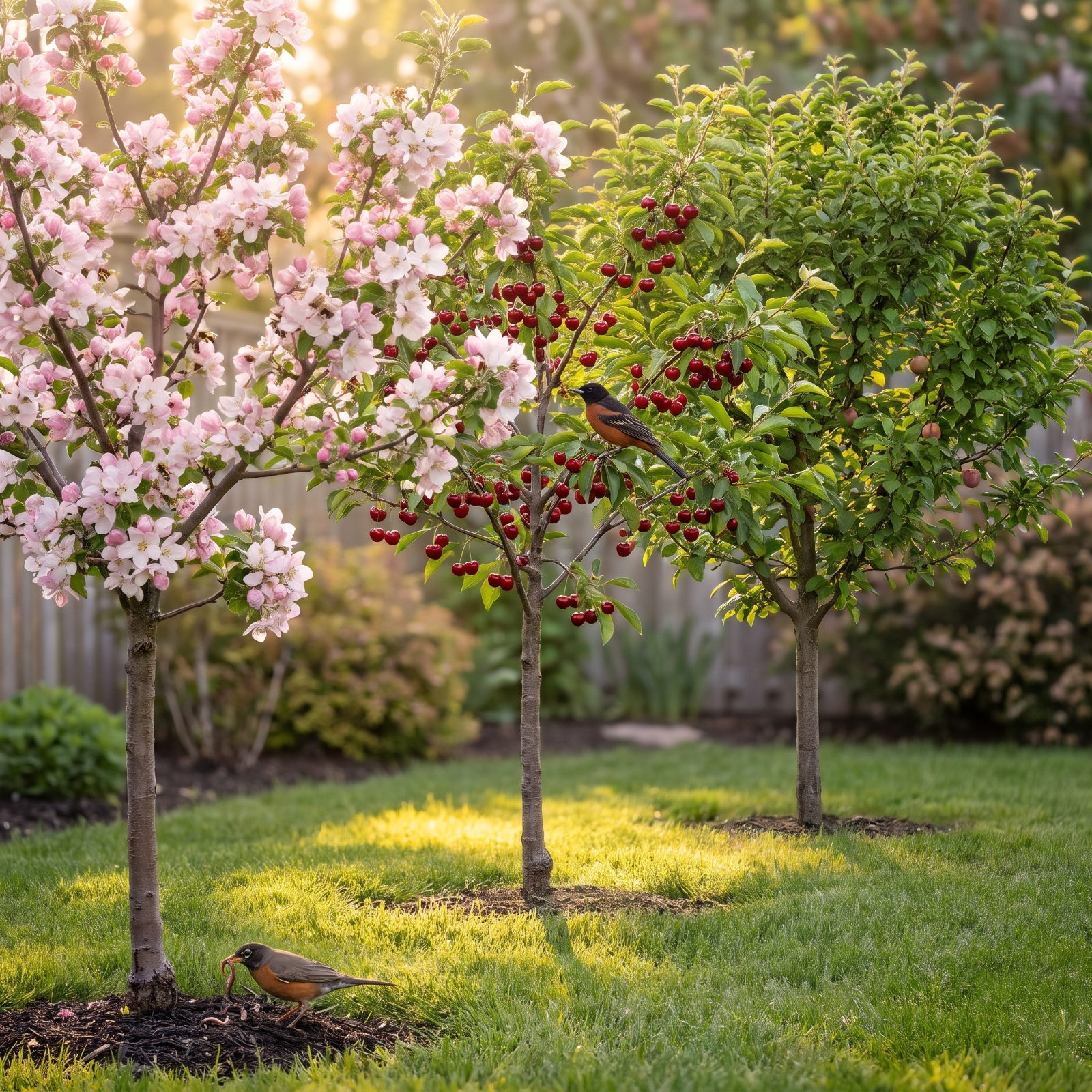 A Three-Tree Fruit Row That Feeds You and the Orchard Orioles