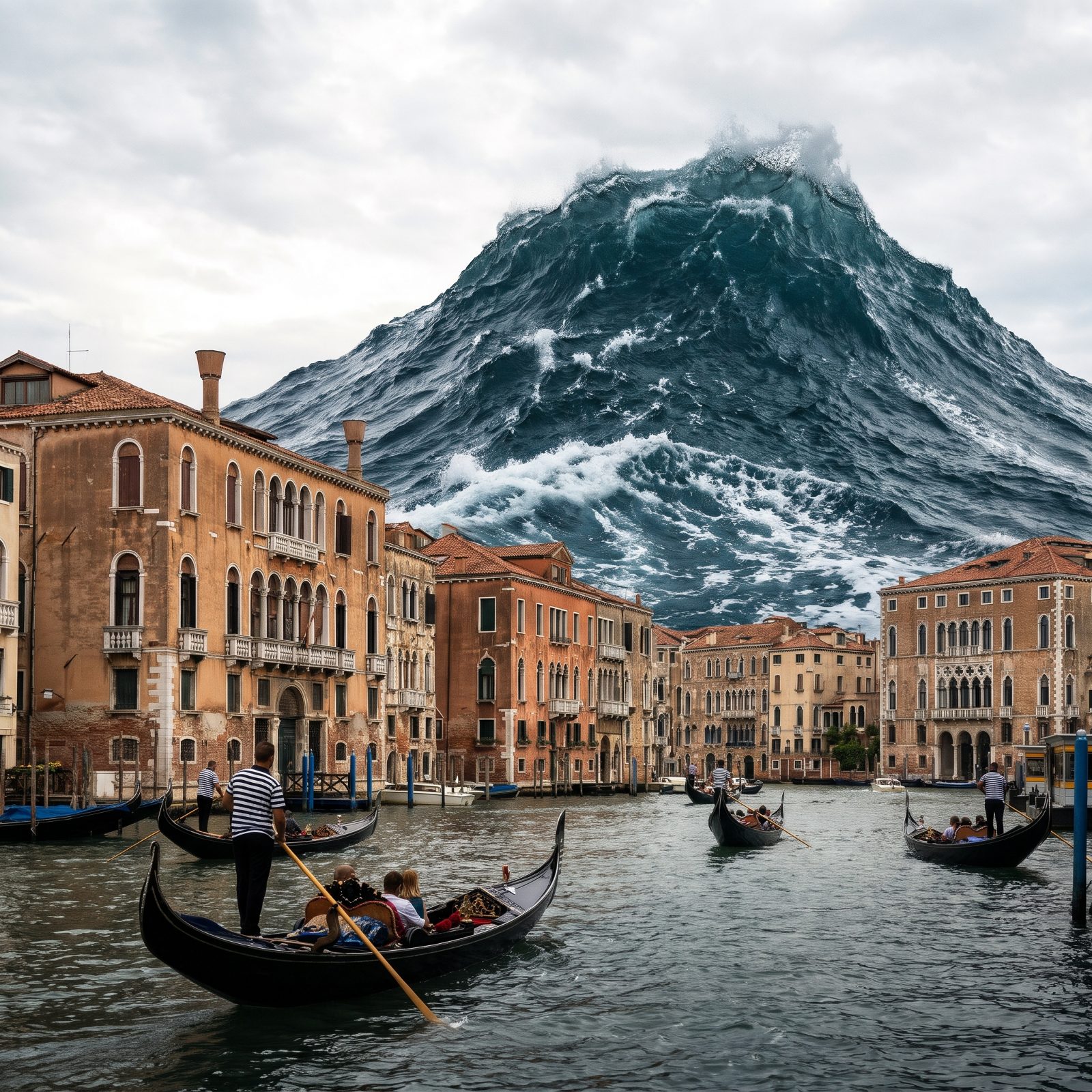 Venice's Grand Canal Under a Mountain of Sea
