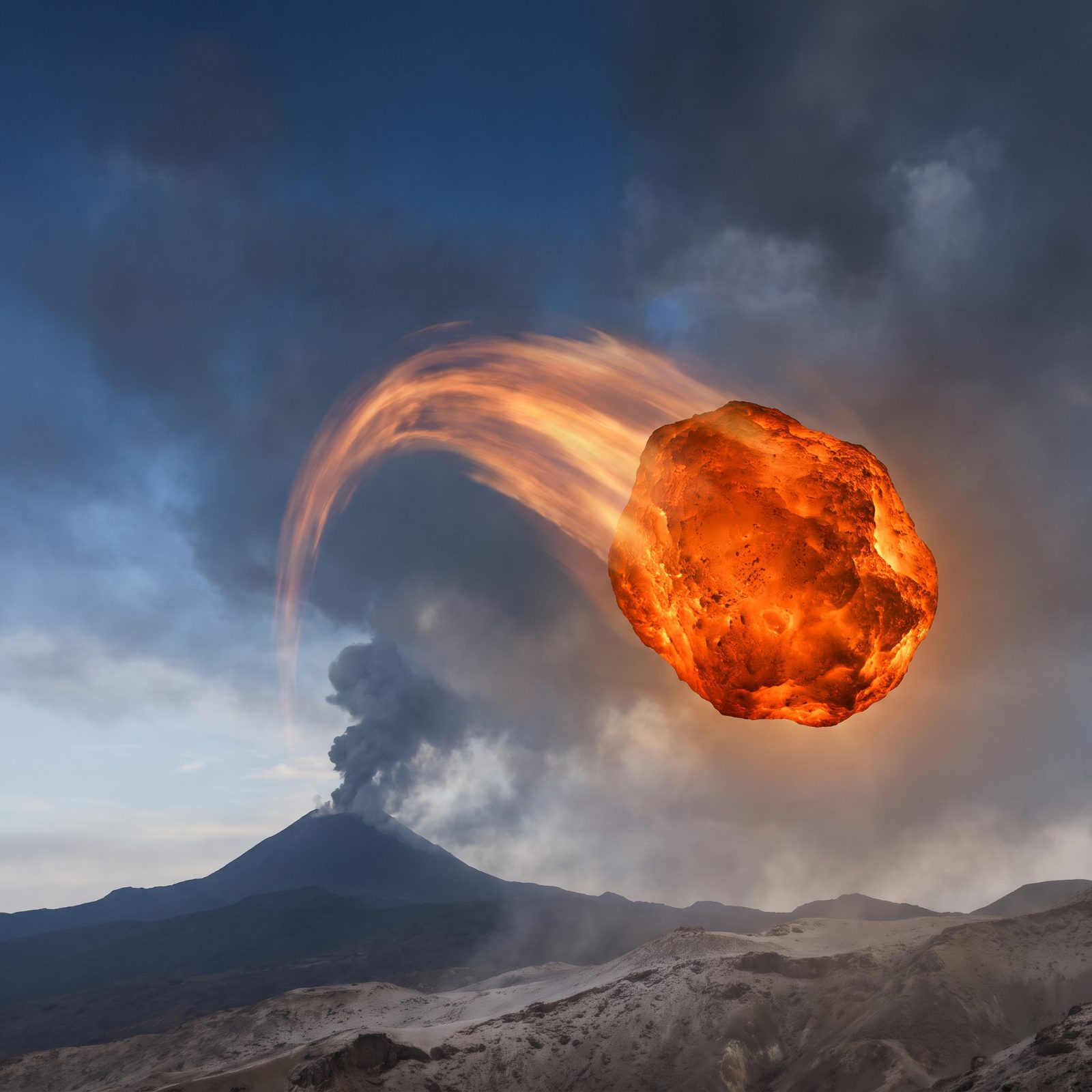 Volcanic Bombs Thrown Miles From the Vent
