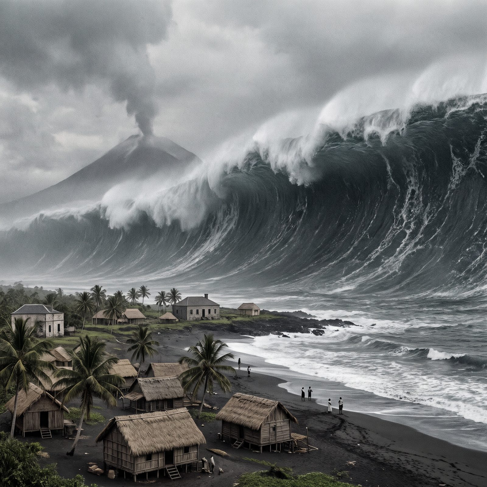 Volcanic Tsunamis: When a Collapsing Island Drowns the Coast