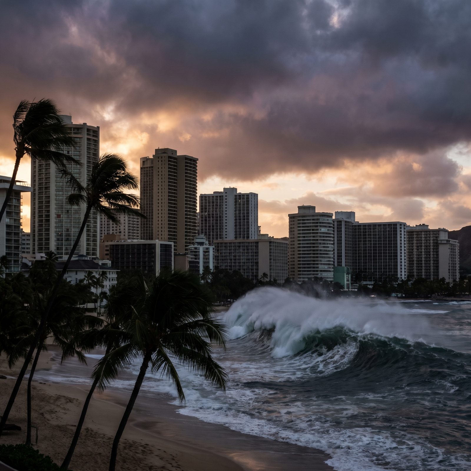 Waikiki and Honolulu Facing the Pacific's Worst