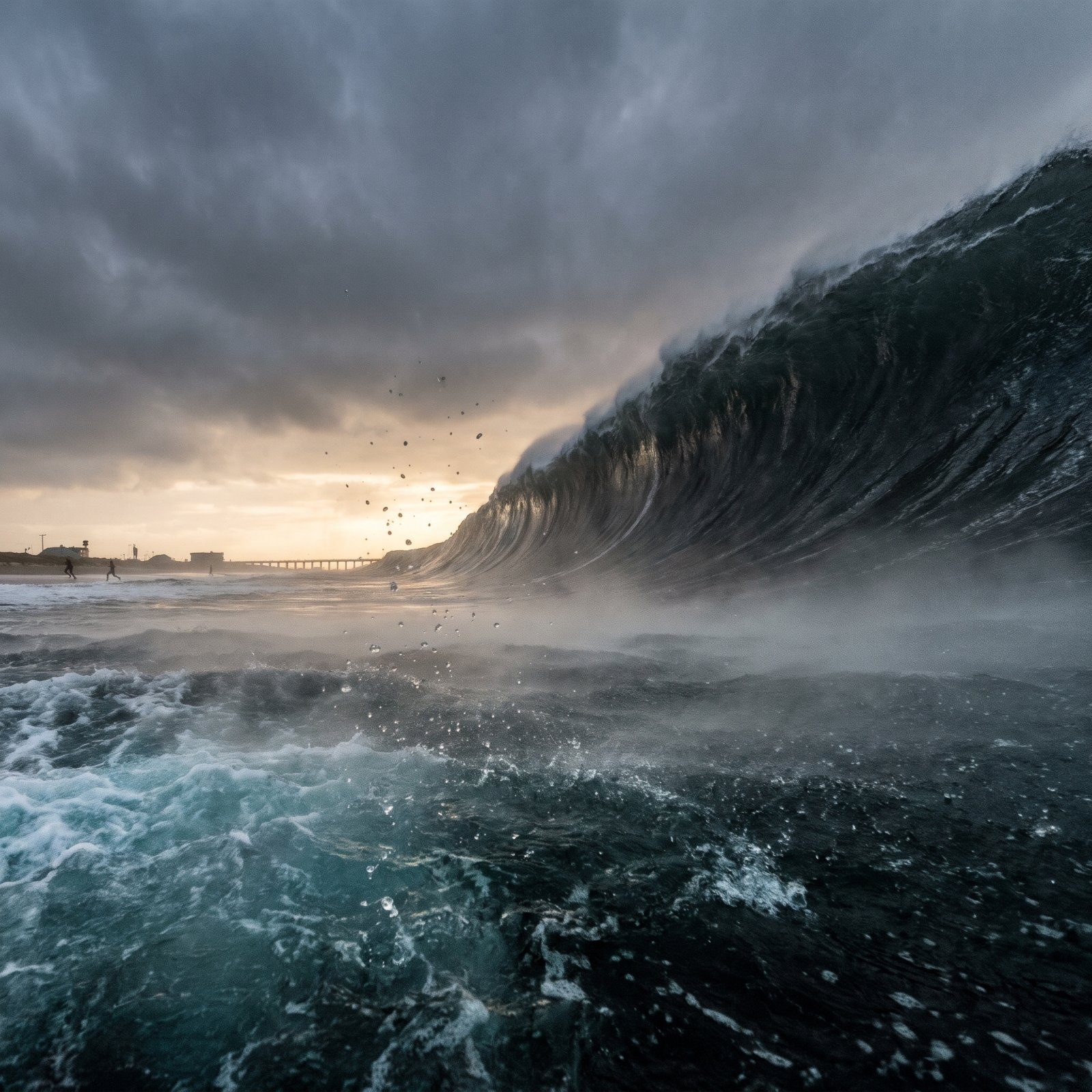 We Asked AI to Show What a 500-Foot Tsunami Might Look Like From These 32 Famous Landmarks