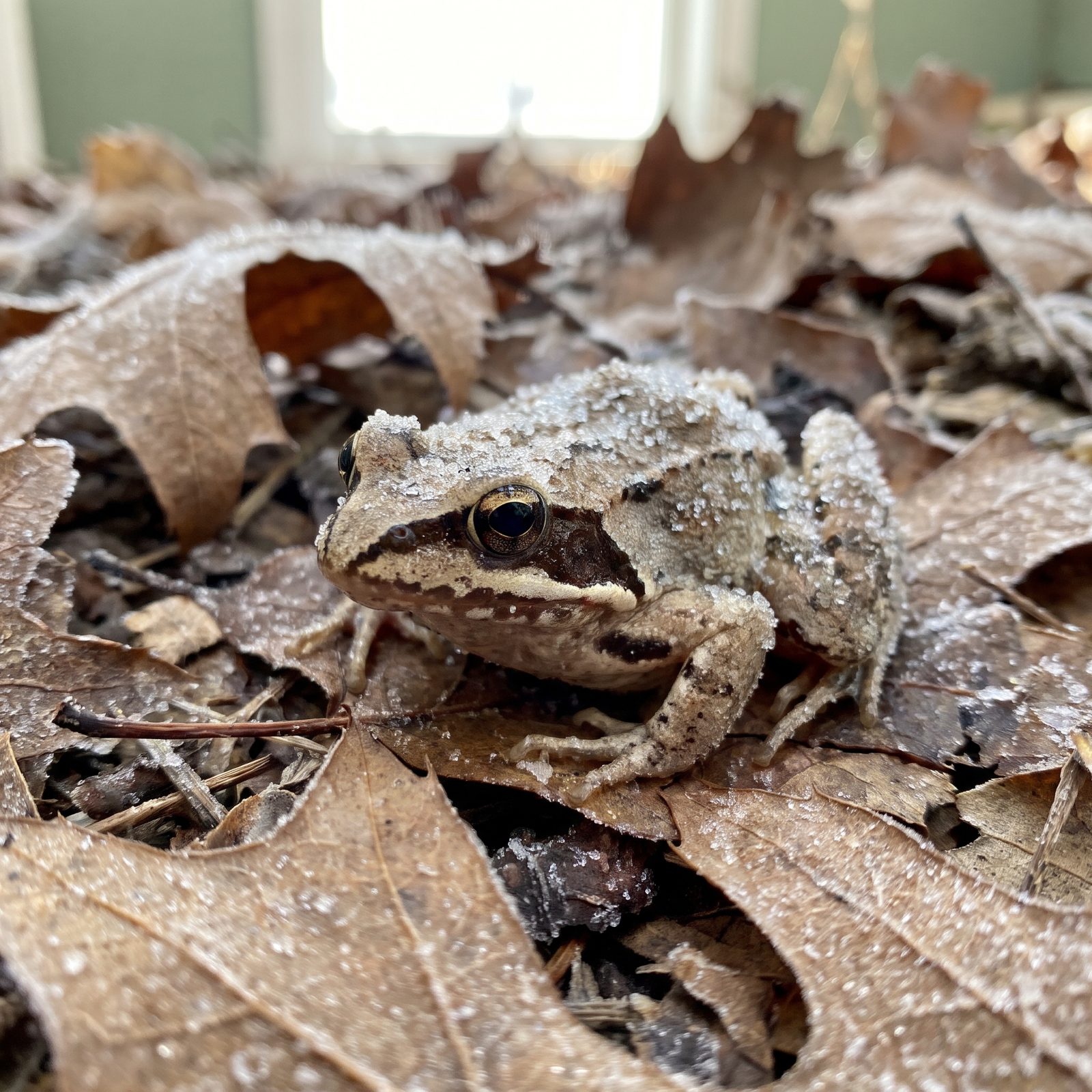 The Wood Frog That Freezes Into a Frog-Shaped Ice Cube