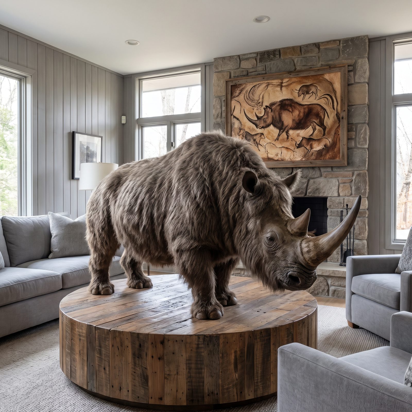 The Woolly Rhinoceros and Its Cave-Painted Portrait